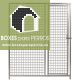 Frente económico malla 5x5 cm con puerta boxes caninos